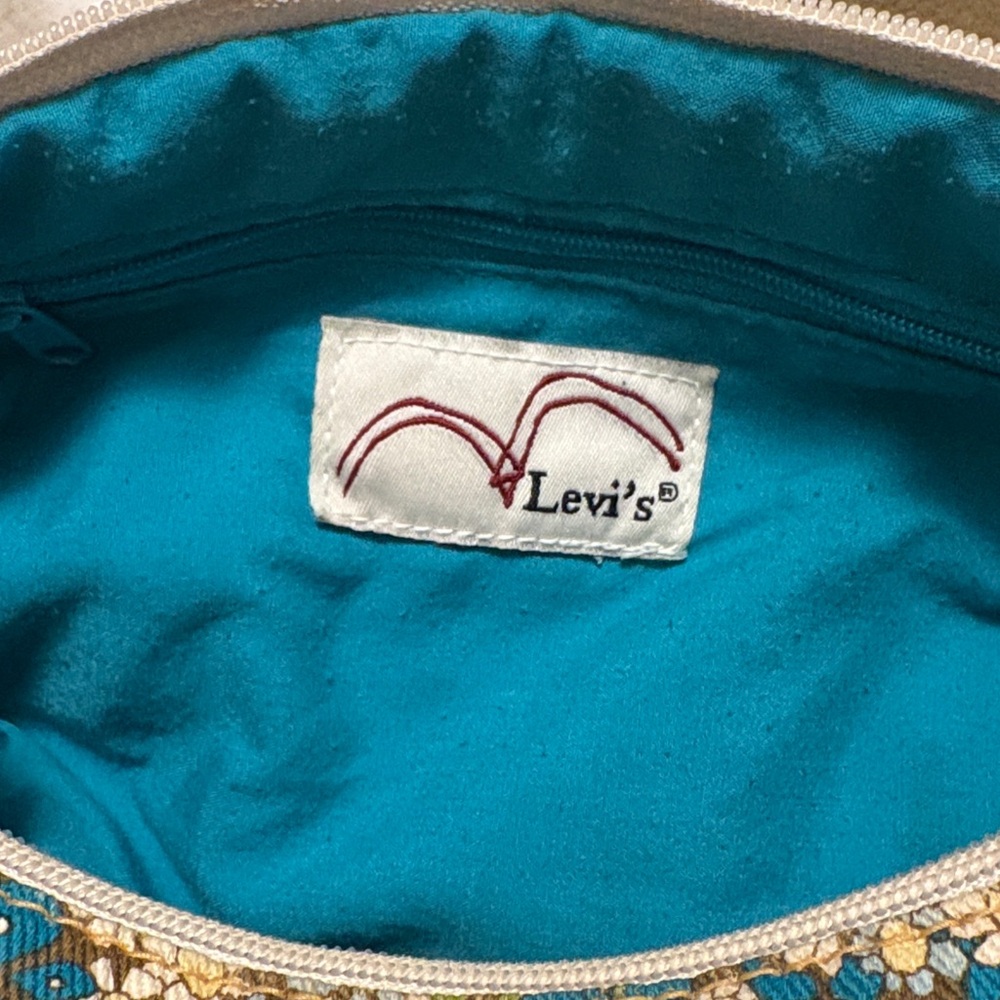 Levi’s Vintage Floral Blue and Brown Shoulder Purse - Picture 7 of 8